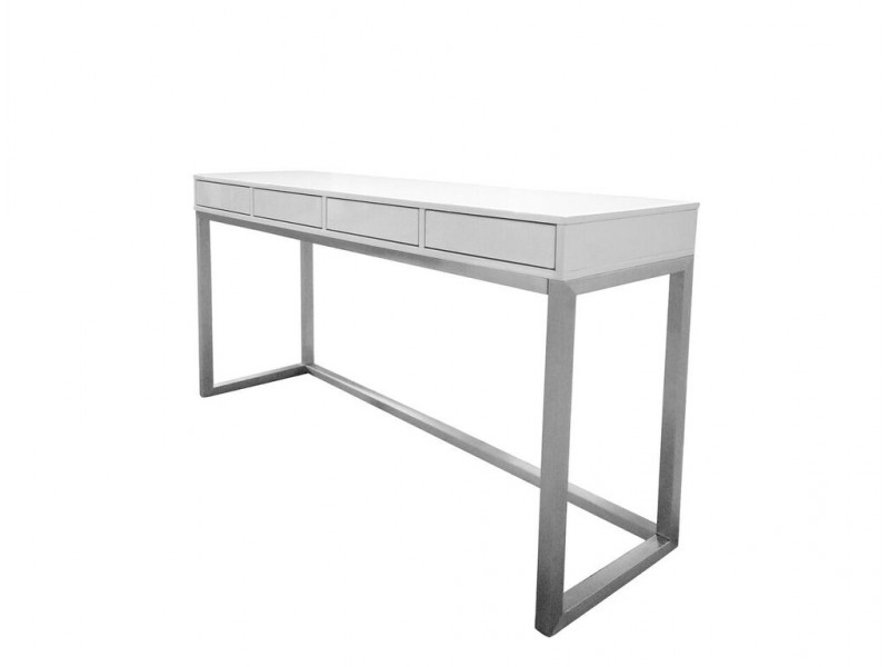 Palco Sofa Table High Gloss White - Angled