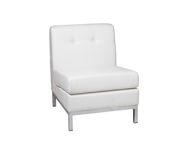 Wall Street Armless Chair - White