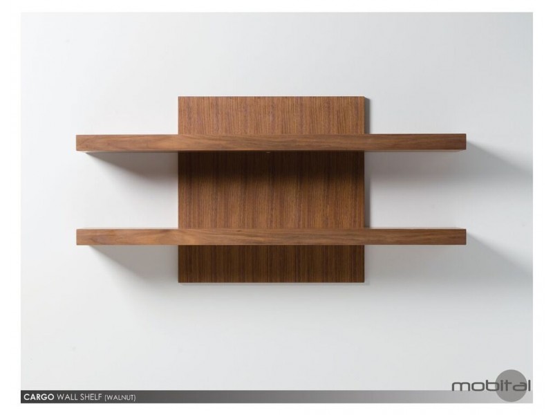 Cargo Wall Shelf Natural Walnut - Mounted