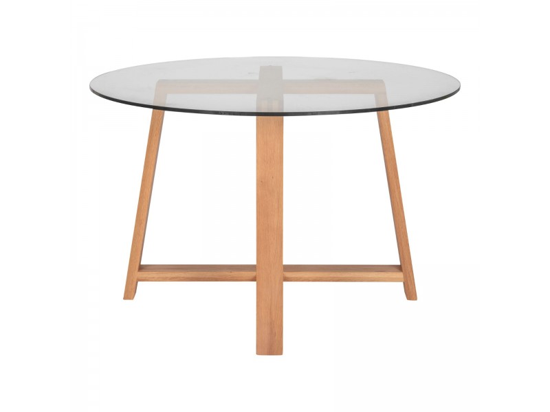 Maleo Round Dining Table - Angled