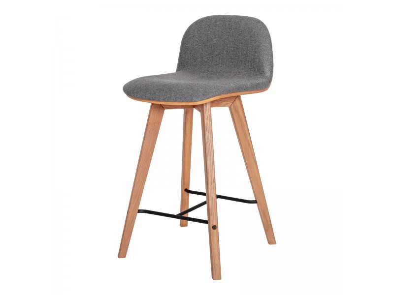 Napoli Counter Stool Grey - Angled