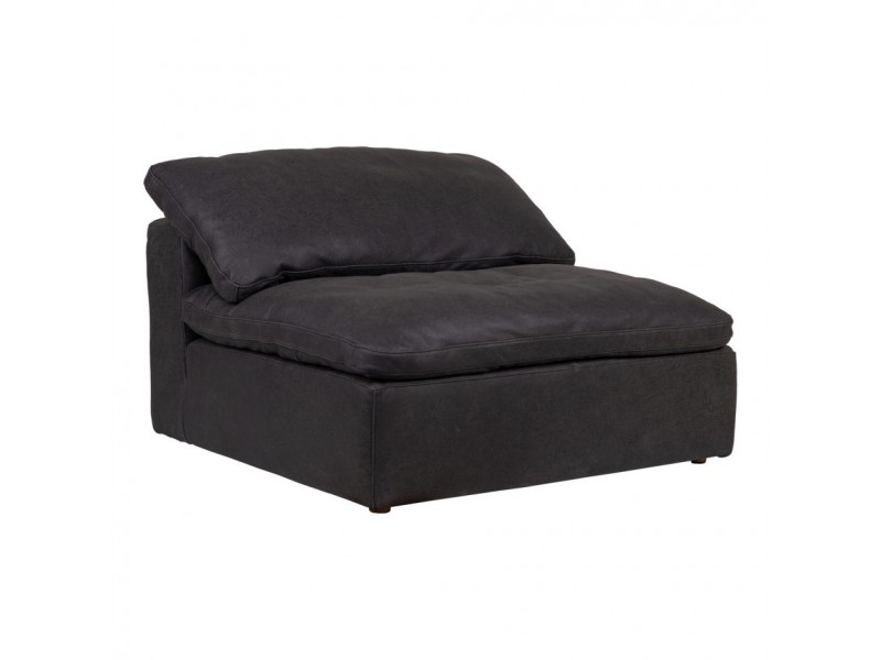 Moe's Home Collection Clay Nubuck Leather Armless Chair - Perspective
