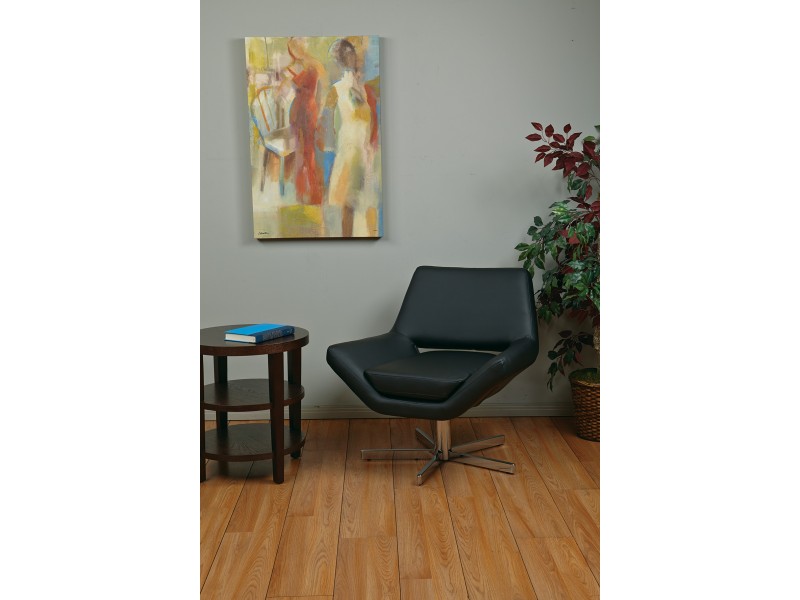 Yield 31" Modern Lounge Chair - Black