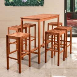 International Home Miami Amazonia Westerdam 7 Piece Rectangular Patio Bar Set