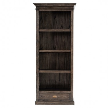 NovaSolo Halifax Mindi Wood Bookcase with 1 Drawer