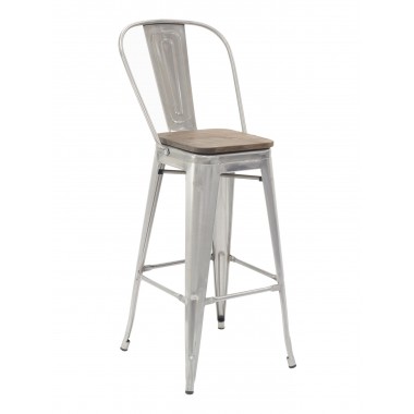 Florida Seating Industrial Barstool - Clearcoat & Solid Colors Hover