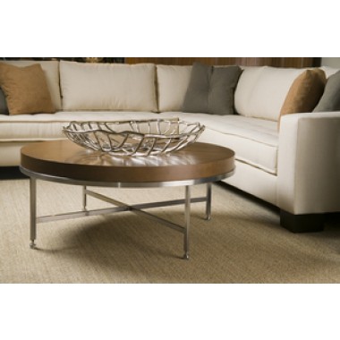 Allan Copley Designs Galleria Round Cocktail Table - Latte on Birch Top