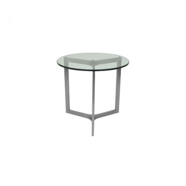 Allan Copley Designs Adrienne Round End Table W/ Lay-on Glass