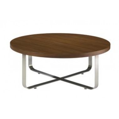Allan Copley Designs Artesia Round Cocktail Table with Walnut Stain Top