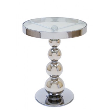 Allan Copley Designs San Juan Round Glass Top Side Table