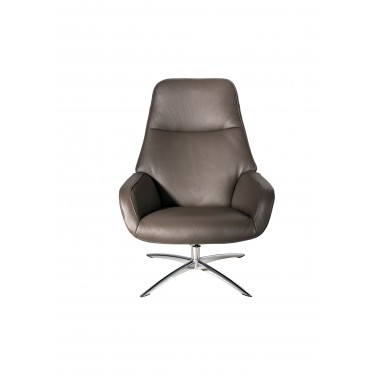 Kebe Camillo Xl Chair With Footrest And Adjustable Headrest In Yeti Dark Gray Fabric Hover