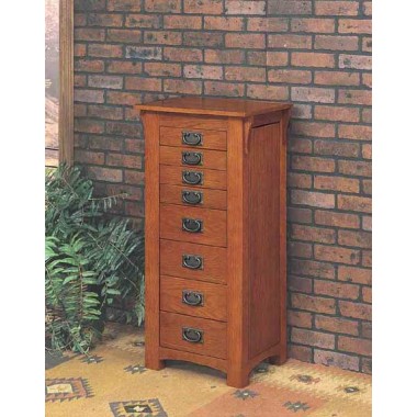 Powell Mission Oak Jewelry Armoire Hover