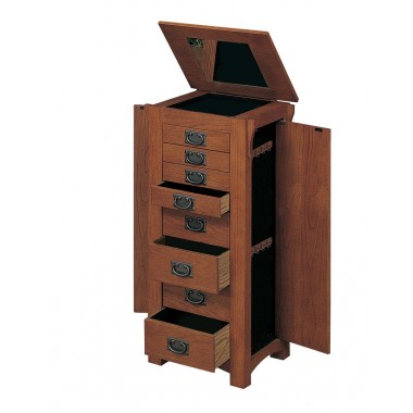 Powell Mission Oak Jewelry Armoire Hover