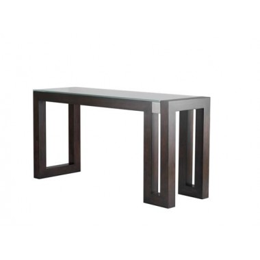 Allan Copley Designs Calligraphy Rectangle Glass Top Console Table Hover