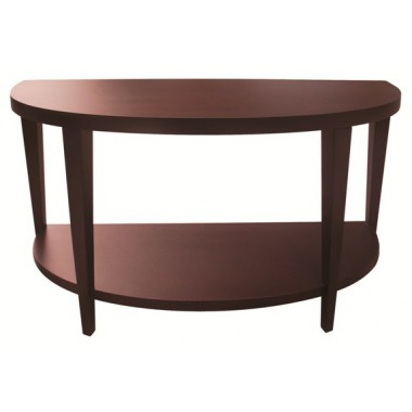 Allan Copley Designs Marla Half Moon Console Table with Shelf Hover