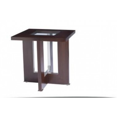 Allan Copley Designs Bridget Square End Table with Glass Inset
