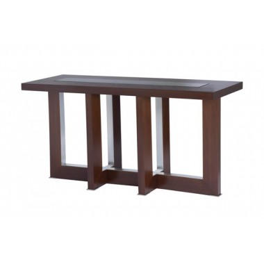 Bridget Rectangular Console Table with Glass Inset Hover