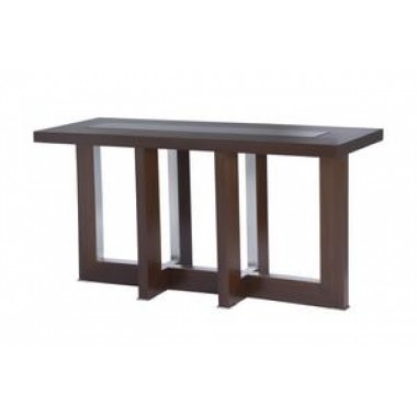 Bridget Rectangular Console Table with Glass Inset