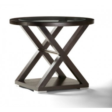 Allan Copley Designs Halifax Oval Glass Top End Table