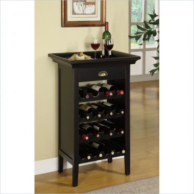 Powell Black with Merlot Rub through Wine Cabinet Hover