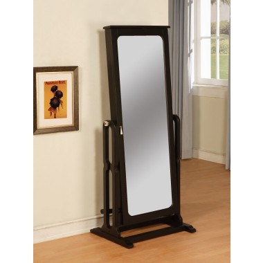 Powell Antique Black Cheval Mirror Jewelry Wardrobe Hover