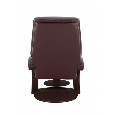 Mac Motion Oslo Mandal Recliner and Ottoman in Merlot/Sand/Espresso/Putty Top Grain Leather Hover