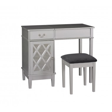 Linon Lattice Vanity Set Hover