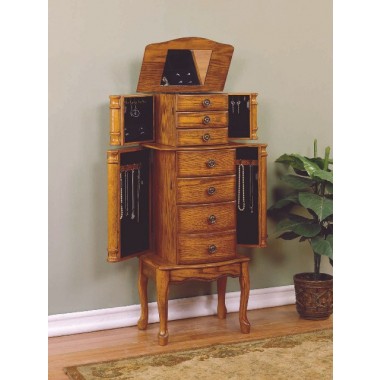 Powell Woodland Oak Jewelry Armoire Hover