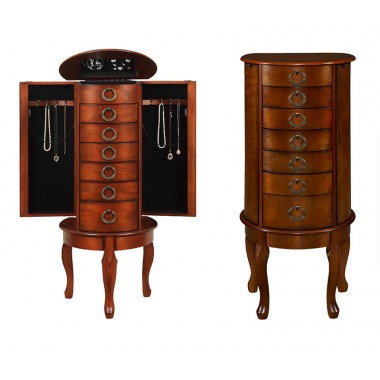 Black Sliding Jewelry Armoire
