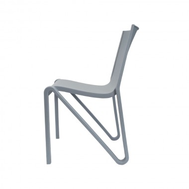 Lagoon Toppy Stackable Modern V Dinning Chair - Cool Grey/Dark Grey/White 4 pcs Set Hover