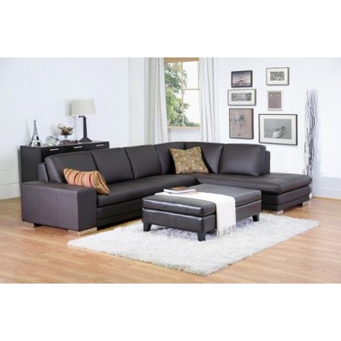 Baxton Studio Callidora Sofa Sectional W/ Chaise Hover