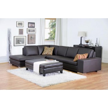 Baxton Studio Callidora Sofa Sectional W/ Chaise Hover