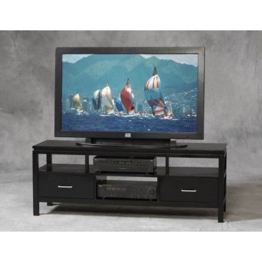 Linon Sutton Black Plasma TV Center