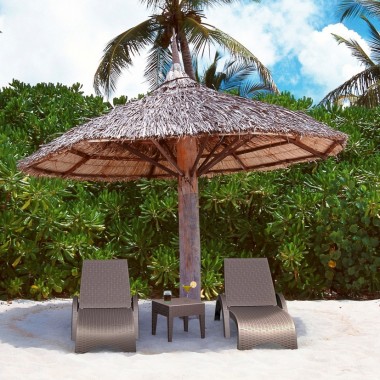 Compamia Miami Resin Wickerlook Chaise Lounge - Set of 2 Hover