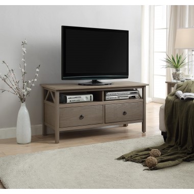 Linon Home Decor Titian Rustic Gray TV Stand