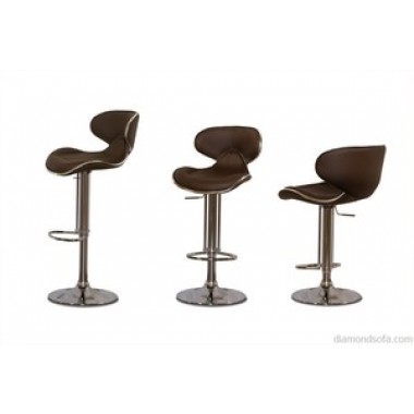 Diamond Sofa Contemporary Adjustable Height Bar Stool with 360 Degree Swivel