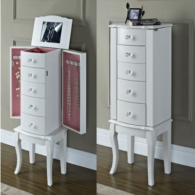 White Jewelry Armoire