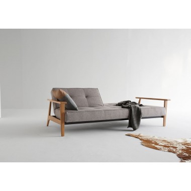 Innovation Living Split Back Sofa - With Frej Arms - Nubucko Lava/Light and Dark Wood
