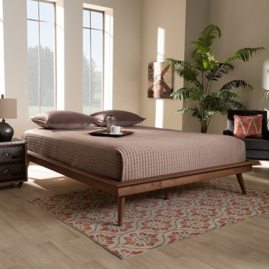 Baxton Studio Karine Wood Platform Bed Frame