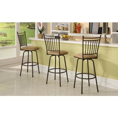 Linon Home Decor Set of Three Metal Stools