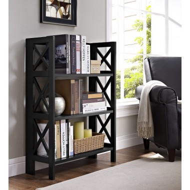 Linon Three Shelf Folding Bookcase Hover