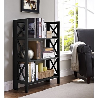 Linon Three Shelf Folding Bookcase