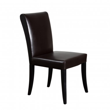 Diamond Sofa Set of Two Leather Dining Side Chair with Wood Leg - ON SALE! Hover