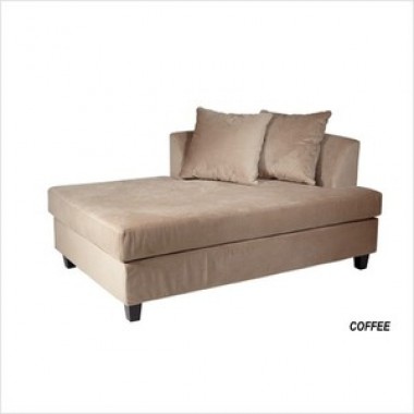 Avenue Six Regent Chaise (Reversible) in Coffee Velvet Fabric