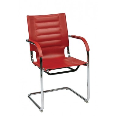 Ave Six Trinidad Guest Chair Red Finish Hover