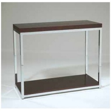 Avenue Six Wall Street Foyer Table in Chrome/Espresso Finish Hover