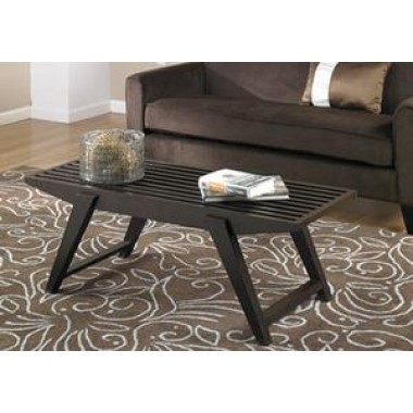 Avenue Six Lane Slat Wooden Seat Bench Table