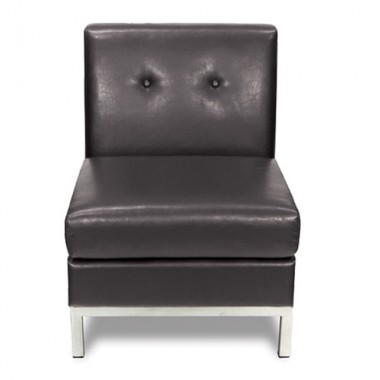 Avenue Six Wall Street Leather Armless Lounge Chair Hover