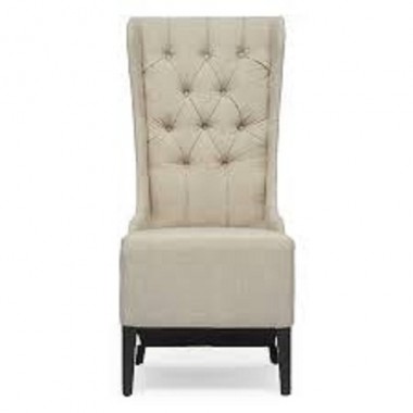 Baxton Studio Vincent Beige Linen Modern Accent Chair