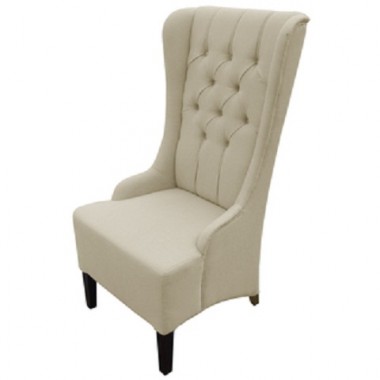 Baxton Studio Vincent Beige Linen Modern Accent Chair Hover